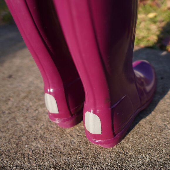 Hunter Purple Violet Original Gloss Round Toe Rain Boots Size 5 M - Picture 5 of 11